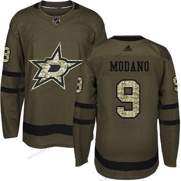 Adidas Dallas Stars #9 Mike Modano Vihreä Salute to Service Ommeltu NHL Paita – Nuoret