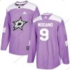 Adidas Dallas Stars #9 Mike Modano Violetti Aito Taistelee syöpää vastaan Ommeltu NHL Paita – Nuoret