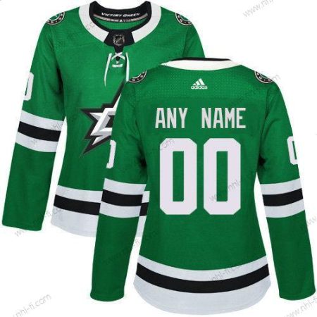 Adidas Dallas Stars Räätälöidyt Aito Vihreä Kotiottelu NHL Paita – Naisten