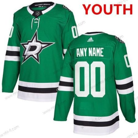 Adidas Dallas Stars Räätälöidyt Aito Vihreä Kotiottelu NHL Paita – Nuoret