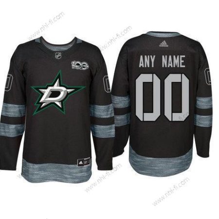 Adidas Dallas Stars Räätälöidyt Musta 1917-2017 100th Vuosipäivä Ommeltu NHL Paita