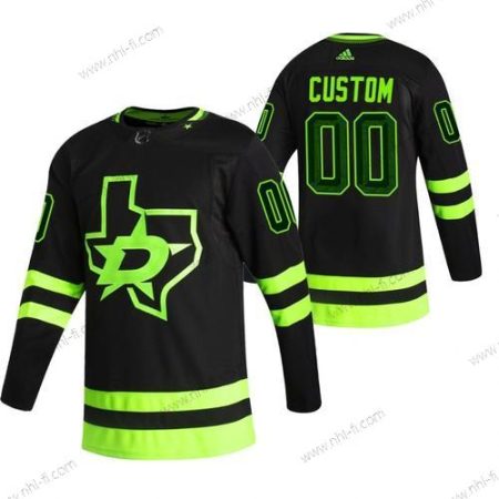 Adidas Dallas Stars Räätälöidyt Musta 2020-21 Vaihtopaita Aito Pelaaja NHL Paita – Miesten