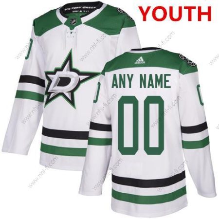 Adidas Dallas Stars Räätälöidyt Valkoinen Aito NHL Kolmas Paita – Nuoret