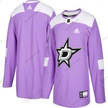 Adidas Dallas Stars Räätälöidyt Violetti Pinkki Jääkiekko Taistelee syöpää vastaan Harjoitus Paita – Miesten