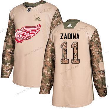 Adidas Detroit Red Wings #11 Filip Zadina Aito Veterans Day Harjoitus Maastokuvio Paita – Miesten