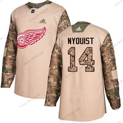 Adidas Detroit Red Wings #14 Gustav Nyquist Maastokuvio Aito 2017 Veterans Day Ommeltu NHL Paita – Nuoret