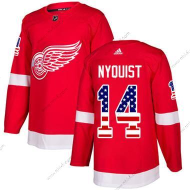 Adidas Detroit Red Wings #14 Gustav Nyquist Punainen Kotiottelu Aito USA Flag Ommeltu NHL Paita – Nuoret