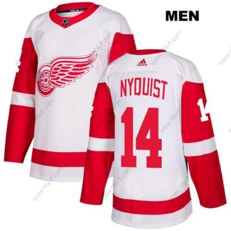 Adidas Detroit Red Wings #14 Gustav Nyquist Valkoinen Kolmas Aito NHL Paita – Miesten