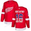 Adidas Detroit Red Wings #16 Vladimir Konstantinov Punainen Kotiottelu Aito USA Flag Ommeltu NHL Paita – Miesten