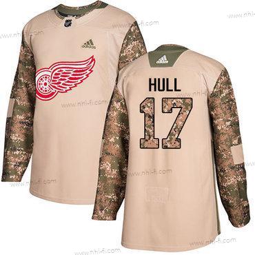 Adidas Detroit Red Wings #17 Brett Hull Maastokuvio Aito 2017 Veterans Day Ommeltu NHL Paita – Miesten