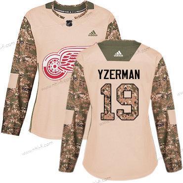 Adidas Detroit Red Wings #19 Steve Yzerman Maastokuvio Aito 2017 Veterans Day Ommeltu NHL Paita – Naisten