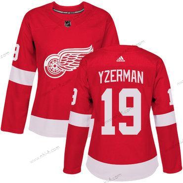 Adidas Detroit Red Wings #19 Steve Yzerman Punainen Kotiottelu Aito Ommeltu NHL Paita – Naisten