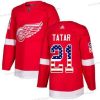 Adidas Detroit Red Wings #21 Tomas Tatar Punainen Kotiottelu Aito USA Flag Ommeltu NHL Paita – Miesten