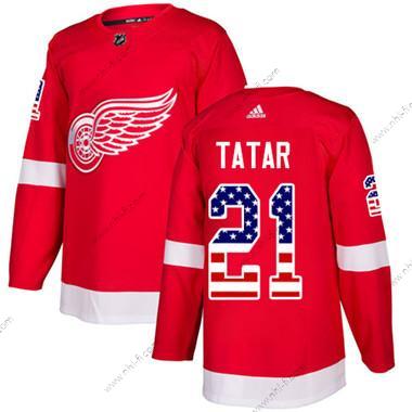 Adidas Detroit Red Wings #21 Tomas Tatar Punainen Kotiottelu Aito USA Flag Ommeltu NHL Paita – Nuoret