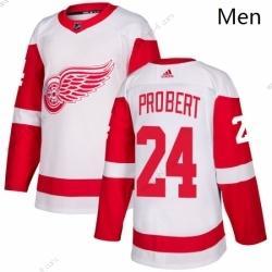 Adidas Detroit Red Wings 24 Bob Probert Aito Valkoinen Kolmas NHL Paita – Miesten