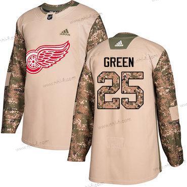 Adidas Detroit Red Wings #25 Mike Vihreä Maastokuvio Aito 2017 Veterans Day Ommeltu NHL Paita – Miesten