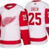 Adidas Detroit Red Wings #25 Mike Vihreä Valkoinen 2017-2018 Jääkiekko Ommeltu NHL Paita – Miesten