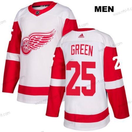 Adidas Detroit Red Wings #25 Mike Vihreä Valkoinen Kolmas Aito NHL Paita – Miesten