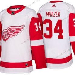 Adidas Detroit Red Wings #34 Petr Mrazek Valkoinen 2017-2018 Jääkiekko Ommeltu NHL Paita – Miesten