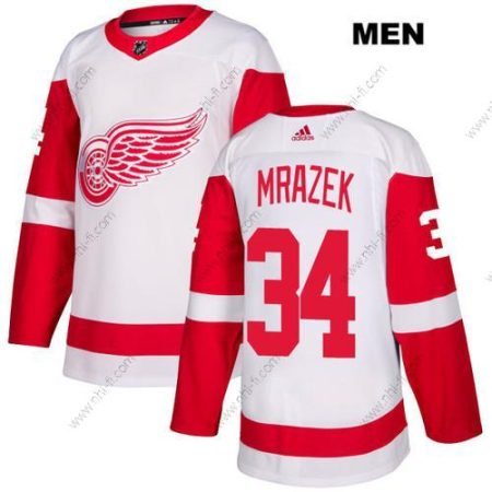 Adidas Detroit Red Wings #34 Petr Mrazek Valkoinen Kolmas Aito NHL Paita – Miesten