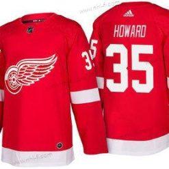 Adidas Detroit Red Wings #35 Jimmy Howard Punainen Kotiottelu 2017-2018 Jääkiekko Ommeltu NHL Paita – Miesten