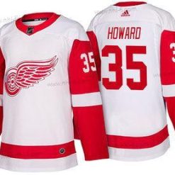 Adidas Detroit Red Wings #35 Jimmy Howard Valkoinen 2017-2018 Jääkiekko Ommeltu NHL Paita – Miesten