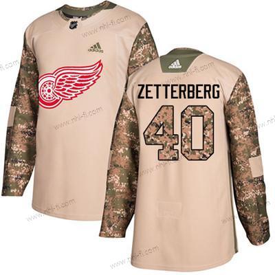 Adidas Detroit Red Wings #40 Henrik Zetterberg Maastokuvio Aito 2017 Veterans Day Ommeltu NHL Paita – Nuoret