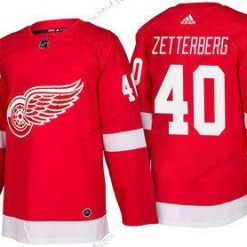 Adidas Detroit Red Wings #40 Henrik Zetterberg Punainen Kotiottelu 2017-2018 Jääkiekko Ommeltu NHL Paita – Miesten