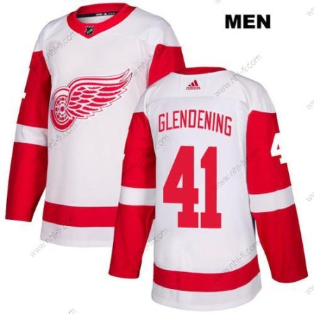 Adidas Detroit Red Wings #41 Luke Glendening Valkoinen Kolmas Aito NHL Paita – Miesten