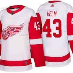 Adidas Detroit Red Wings #43 Darren Helm Valkoinen 2017-2018 Jääkiekko Ommeltu NHL Paita – Miesten