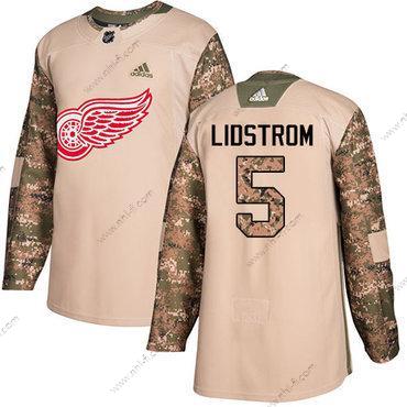 Adidas Detroit Red Wings #5 Nicklas Lidstrom Maastokuvio Aito 2017 Veterans Day Ommeltu NHL Paita – Miesten