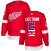 Adidas Detroit Red Wings #5 Nicklas Lidstrom Punainen Kotiottelu Aito USA Flag Ommeltu NHL Paita – Nuoret