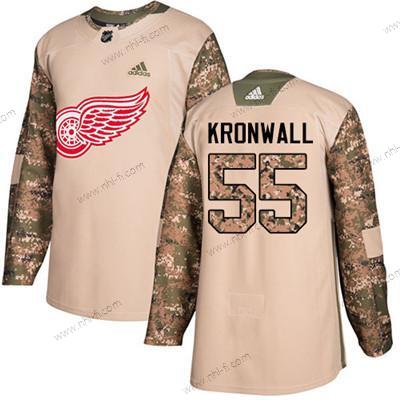 Adidas Detroit Red Wings #55 Niklas Kronwall Maastokuvio Aito 2017 Veterans Day Ommeltu NHL Paita – Nuoret