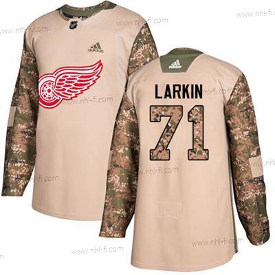 Adidas Detroit Red Wings #71 Dylan Larkin Maastokuvio Aito 2017 Veterans Day Ommeltu NHL Paita – Nuoret