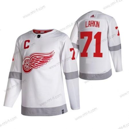 Adidas Detroit Red Wings #71 Dylan Larkin Valkoinen 2020-21 Käänteinen Retro Vaihtopaita NHL Paita – Miesten