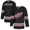 Adidas Detroit Red Wings 8 Justin Abdelkader Musta Maajoukkue Logos Paita – Miesten