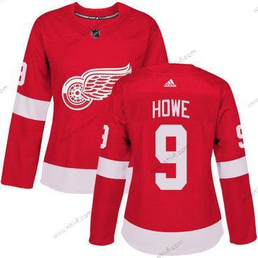 Adidas Detroit Red Wings #9 Gordie Howe Punainen Kotiottelu Aito Ommeltu NHL Paita – Naisten