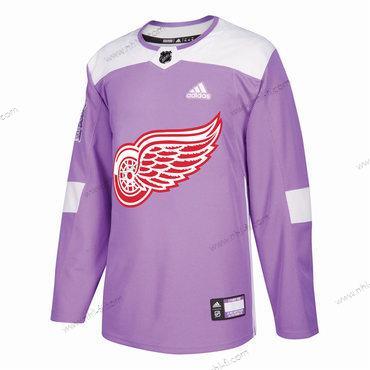 Adidas Detroit Red Wings Räätälöidyt Violetti Pinkki Jääkiekko Taistelee syöpää vastaan Harjoitus Paita – Miesten