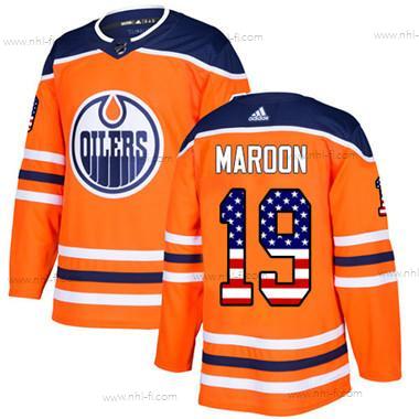 Adidas Edmonton Oilers #19 Patrick Maroon Oranssi Kotiottelu Aito USA Flag Ommeltu NHL Paita – Nuoret