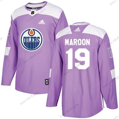 Adidas Edmonton Oilers #19 Patrick Maroon Violetti Aito Taistelee syöpää vastaan Ommeltu NHL Paita – Nuoret