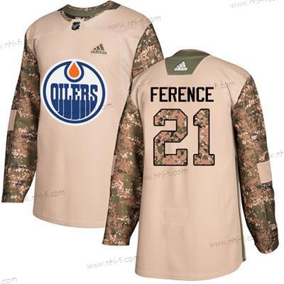 Adidas Edmonton Oilers #21 Andrew Ference Maastokuvio Aito 2017 Veterans Day Ommeltu NHL Paita – Nuoret