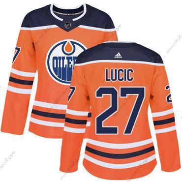 Adidas Edmonton Oilers #27 Milan Lucic Oranssi Kotiottelu Aito Ommeltu NHL Paita – Naisten