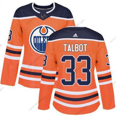 Adidas Edmonton Oilers #33 Cam Talbot Oranssi Kotiottelu Aito Ommeltu NHL Paita – Naisten