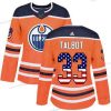 Adidas Edmonton Oilers #33 Cam Talbot Oranssi Kotiottelu Aito USA Flag Ommeltu NHL Paita – Naisten