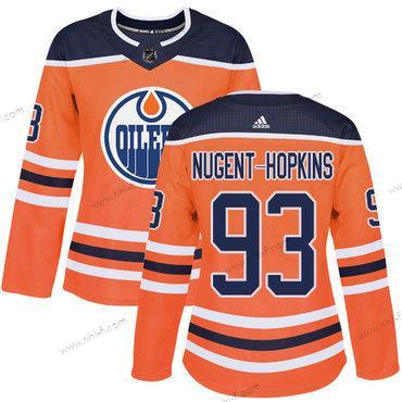 Adidas Edmonton Oilers #93 Ryan Nugent-Hopkins Oranssi Kotiottelu Aito Ommeltu NHL Paita – Naisten