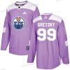 Adidas Edmonton Oilers #99 Wayne Gretzky Violetti Aito Taistelee syöpää vastaan Ommeltu NHL Paita – Nuoret