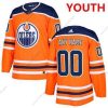 Adidas Edmonton Oilers Räätälöidyt Aito Oranssi Kotiottelu NHL Paita – Nuoret