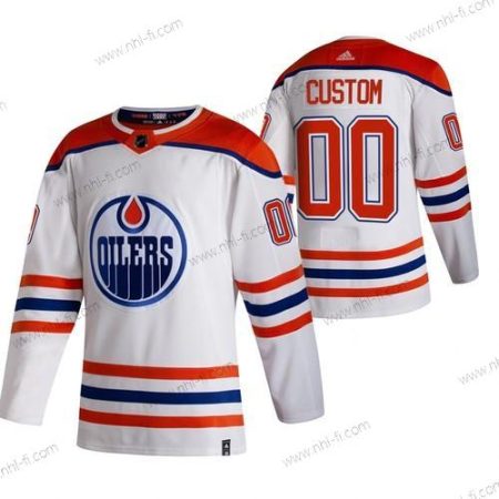 Adidas Edmonton Oilers Räätälöidyt Valkoinen 2020-21 Käänteinen Retro Vaihtopaita NHL Paita – Miesten