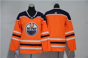 Adidas Edmonton Oilers Tyhjä Oranssi Kotiottelu Aito Ommeltu NHL Paita – Nuoret