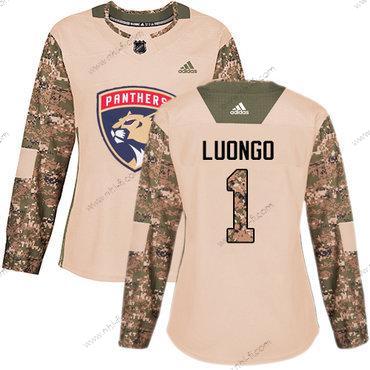 Adidas Florida Panthers #1 Roberto Luongo Maastokuvio Aito 2017 Veterans Day Ommeltu NHL Paita – Naisten